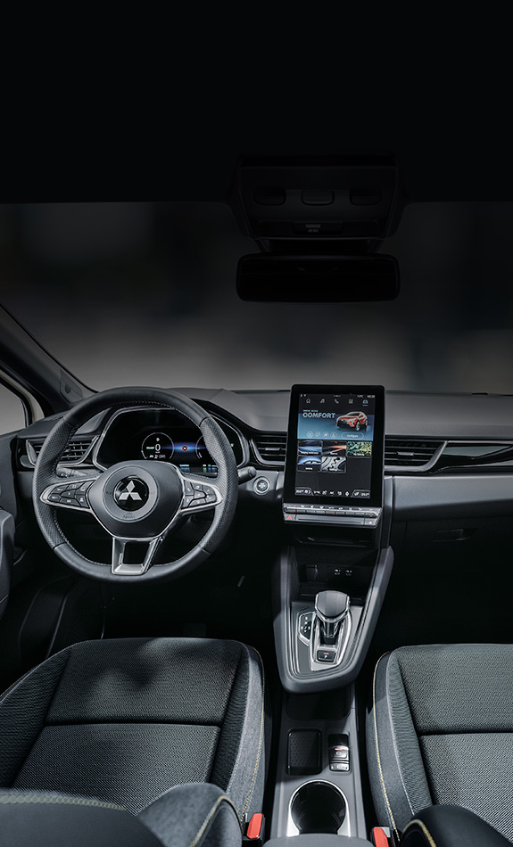 Detailaufnahme des Fahrerraums im ASX Edition.